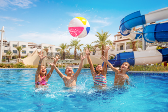 Kids enjoying the pool at Antara Living Riyadh